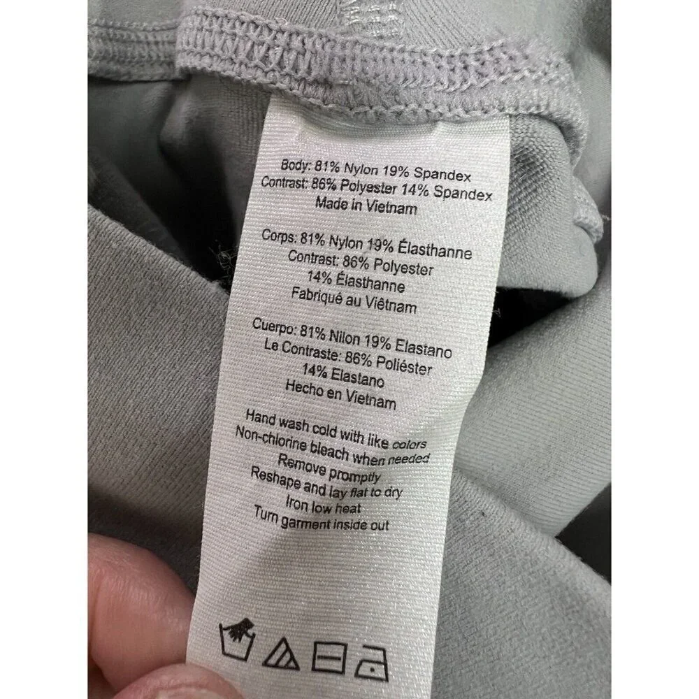 Alo Yoga Moto Leggings Size Small light gray Woman’s Textured High Waisted - Picture 9 of 11